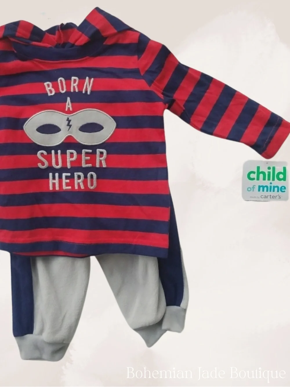 Child of Mine by Carter’s Baby 2Piece Superhero Hoodie Jogger Set 3-6 Months NWT